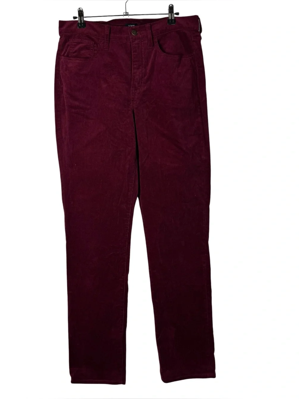 J. Crew Tall Dark Red Straight Leg Corduroy Pants 28T